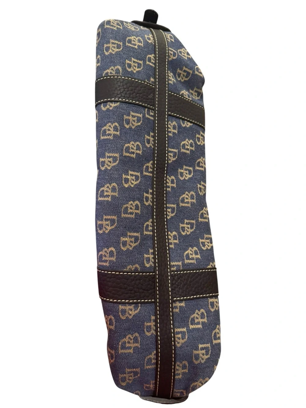 Dooney & Bourke Monogram Denim Tote w/matching wristlet/pouch - LIKE NEW Y2K - Picture 8 of 15